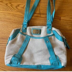 Stone Mountain blue and cream should bag - y2k early 2000s